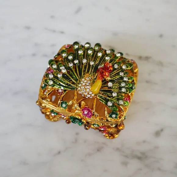 Peacock Trinket Container - Picture 4 of 5